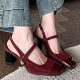 Aiertu - Women's Spring New Elastic Strap Designer Sandals Outdoor Elegant Dress Party Shallow Mouth Women's High Heels 42 Large Size Aiertu