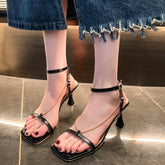Aiertu - High Heels Sandals Women Shoes Square Toe Slingback Slippers Designer 2025 Summer New Elegant Dress Pumps Woman Slides Mujer Aiertu