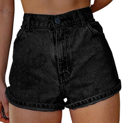Aiertu - Literary retro women's denim shorts multi-bag printing summer versatile ins Internet celebrity style Aiertu