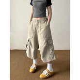 Aiertu American Vintage Y2k 90s Cargo Pants Women Harajuku Oversized Jorts Baggy Summer Short Trousers Streetwear Korean Fashion Capris Aiertu