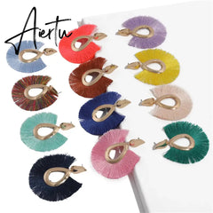 Boho Waterdrop Shaped Tassel Earrings for Women Big Dangle Statement Earrings Party Jewelry Bijoux Boucles D Oreille Femme Aiertu