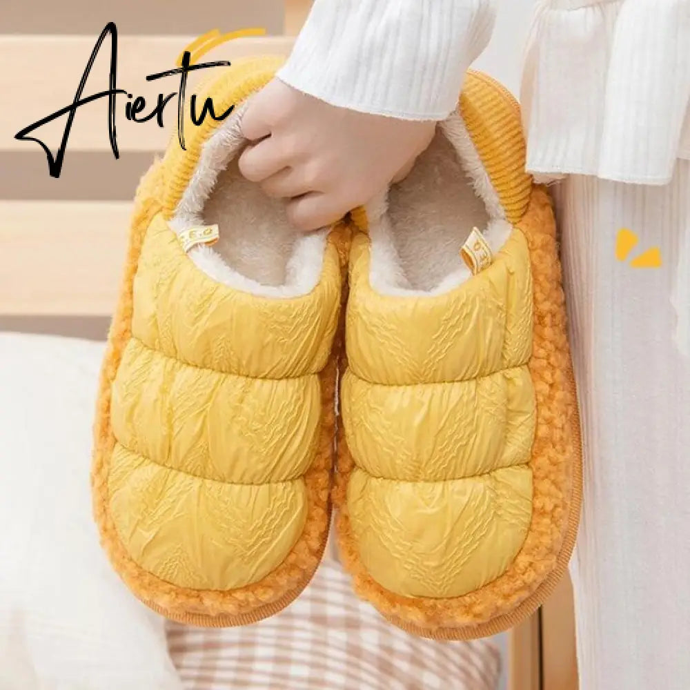 Booties Woman Winter Female Cotton Shoes Anti-skid Snow Boot Wind and Cold Protection Keep Warm Fur Women's Ankle Boots Aiertu