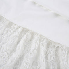 Aiertu - White Floral Lace Halter Maxi Dress Aiertu