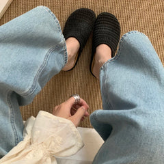 Aiertu - Summer Breathable Hollow Out Women Mules Slippers Fashion Slip On Singbacks Shoes Ladies Casual Dress Slides Aiertu