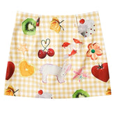 Aiertu Cottagecore Aesthetic Gingham Skirt Aiertu