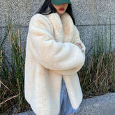 Aiertu - Winter Coats for Women Luxury Faux Fur Coat Women Vintage Fluffy Jacket Chic Loose Fur Coats Outerwears Puffer Jacket Women Aiertu