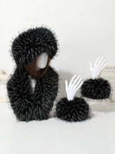Aiertu - 3-piece Set of Imitation Fox Fur Headband Hats for Winter Warm Earmuffs for Girls Natural Fluffy Plush Hats Aiertu