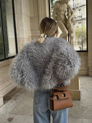 PICSGIRL - layered look inspo Faux Fur Jackets Women Casual Loose Warm Soft Cardigan Coats Female Winter Fashion Solid Long Sleeves Outwears Lady Aiertu
