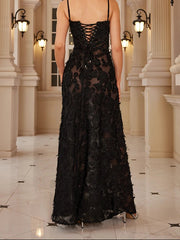 Aiertu - Formal Occasion Dresses Maxi Black Appliques Dresses For Dancing Parties Long Elegant Party Dresses Women New In Aiertu