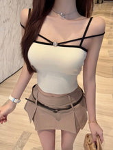 Aiertu Knitted Vest Strap Design Pure Desire Slim Fit Top Women's Summer Faion Tank Tops Casual Breathable Tees Aiertu