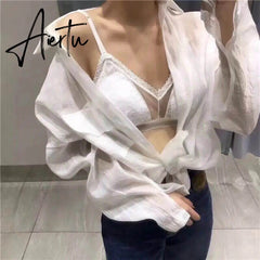 Casual Lace Bralette Padded Bra Women Lace Sexy Bra Stretch Brassiere Fashion Wireless Bra Aiertu
