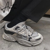 Casual Woman Sneakers Korean Fashion Jogging Lace Up Platform Dad Shoes Sports Harajuku Running Shoe Female Designer Aiertu