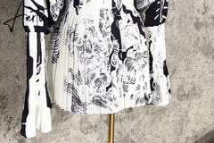 Causal Blouses For Female V Neck Flare Long Sleeve High Wiast Pleated Women Shirts Clothes Fashion Spring New Aiertu
