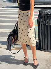 Aiertu - summer inspo Elegant England Style Dot Print Women Mid-Length Skirt Edible Free Fungus Simple High Fashion Women Long Skirt Aiertu