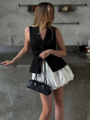 Aiertu - Slim Folds Mini Skirt For Women Solid Color High Waisted Versatile Tunic Bud Skirt Clubs Party Summer New Female Fashion Aiertu