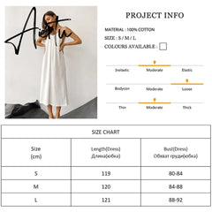 Cotton Night Dress Women Sexy Spaghetti Strap Nightwear White Loose Long Woman Dresses Split Autumn Pajamas Solid Aiertu