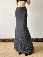 Aiertu -Vintage Polka Dot Print Mesh Double-Layer Maxi Skirt aiertu