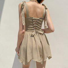 Aiertu - Style Lace And Fungus Stitching Dress Aiertu