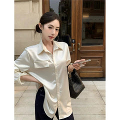 Aiertu Elegant Shirts Women Vintage Sexy Lace Backless Bandage Blouses Summer Korean Hollow Out Long Sleeve Design Casual Tops Aiertu