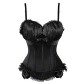 Aiertu - party look snspos Black Victorian Corset Dresses Burlesque Corsets Bustiers with Tutu Skirt Lace Up Strap Corset Lingerie for Women Clubwear Aiertu