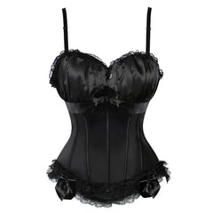 Aiertu - party look snspos Black Victorian Corset Dresses Burlesque Corsets Bustiers with Tutu Skirt Lace Up Strap Corset Lingerie for Women Clubwear Aiertu