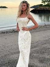 Aiertu - Women's Sexy Backless Summer Beach Dresses 2026 Female Sleeveless See-through Bodycon Long Evening Party Slip Dress White Black Aiertu