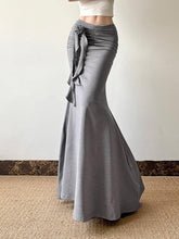 Aiertu -3D Rose Ruched Low-Waist Maxi Skirt aiertu