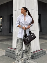 Aiertu - Summer Loose Bandage Dresses 2025 Woman Casual Lapel Collar Short Sleeve Female Mini Dress 2025 Solid High Street Lady Vestidos Aiertu