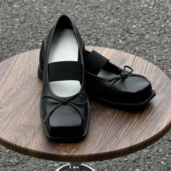 Aiertu - Designer Spring Women Mary Jane Shoes Fashion Square Toe Ladies Comfort Soft Sole Flats Women's Comfort Ballerinas Shoes Aiertu