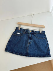 Aiertu - New Blue Vintage Denim Skirts For Women Low Waist Pocket Chic Mini Skirt 2025 Spring New Streetwear Fashion Casual Short Faldas Aiertu
