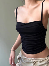 Aiertu - Women Black Gothic Crop Top 90s Vintage Vest Aesthetic Sleeveless Corset Top Off Shoulder Y2k Tank Top Emo 2000s Clothes Summer Aiertu