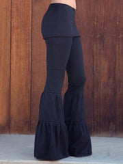 Aiertu - Multi Layered Splice Flare Leg Pants Aiertu