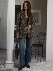 Aiertu - 2026 Fall / Autumn Winter New Women Fashion Basic Leopard Jacket Basic Blazer Aiertu
