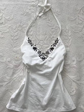 Aiertu - Summer Grunge Halter Bandage Fairy Crop Camisoles Sexy Streetwear Backless Vintage Tank Women Y2k Aesthetic Embroidery Top Tanks Aiertu