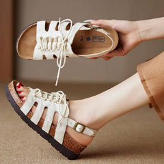 Aiertu Summer New Style Women's Sandals 2025 Casual Platform Roman Lace-up Sandals Outdoor Comfy Women Sandals Shoes Zapatos De Mujer Aiertu