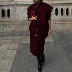 Aiertu - Chic Stand Collar Zipper Baseball Jersey Women Loose Casual Long Sleeve With Pocket Jackets Autumn Winter New Female Coats Aiertu