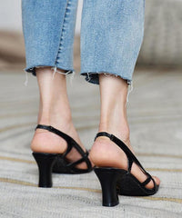 Aiertu Red Sandals Peep Toe High Heel Sandals Aiertu