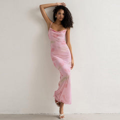 Aiertu -Lennix Mesh Maxi Dress aiertu