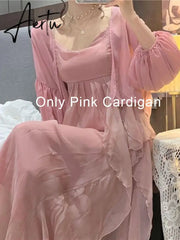 Elegant Chiffon Print Dress Women Retro Sexy Sweet Fit Chic Spaghetti Strap Lace-up Corset Dress Holiday Beach Summer Dress Aiertu