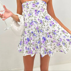 Aiertu Tender Floral Strapless Mini Dress shopify