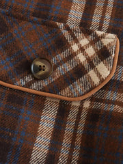 Aiertu Women Fashion With Pockets Plaid Single Breasted Jackets Vintage Lapel Neck Long Sleeves Female Chic Lady Outfits Aiertu