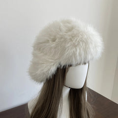 Aiertu - Thick Furry Faux Fur Hats For Women Men Winter Outdoor Keep Warm Earflap Ski Hat Girl Corner Buckle Windproof Russian Bomber Cap Aiertu