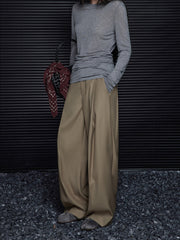 Aiertu Pleated Draped Pants Without Belt shopify
