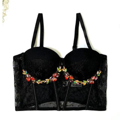 Aiertu - party look snspos Rhinestone Female Corset Top Women Camis Nightclub Short Sexy Camisole Mujer Lingerie Tube Bra Debardeur Aiertu