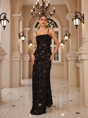 Aiertu - Formal Occasion Dresses Maxi Black Appliques Dresses For Dancing Parties Long Elegant Party Dresses Women New In Aiertu