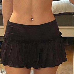 Aiertu summer inspo Y2K Cute Women Skirt Retro Hip-hop Sweet Bow Fashion Streetwear Summer Sweetheart Campus Harajuku Casual Solid Color Mini Skirt Aiertu