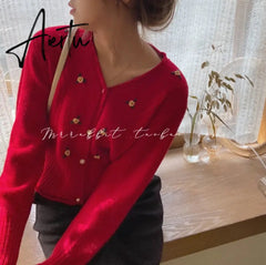 Fall Women Clothing Oversize Womens Sweaters Autumn Vintage Loose Winter Sweater Knitted Women Cardigan Knit Button Maxi Aiertu