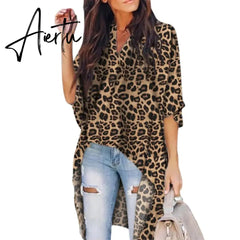 Fashion Casual Women Irregular V-Neck Blouse Half Flare Sleeve Loose Shirt Top Aiertu