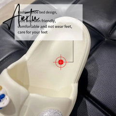 Fashion Design Cartoon Astronaut Women's Slippers Men's New Summer Beach Slide Flip Flops Indoor Bathroom Non-slip Shoes Aiertu
