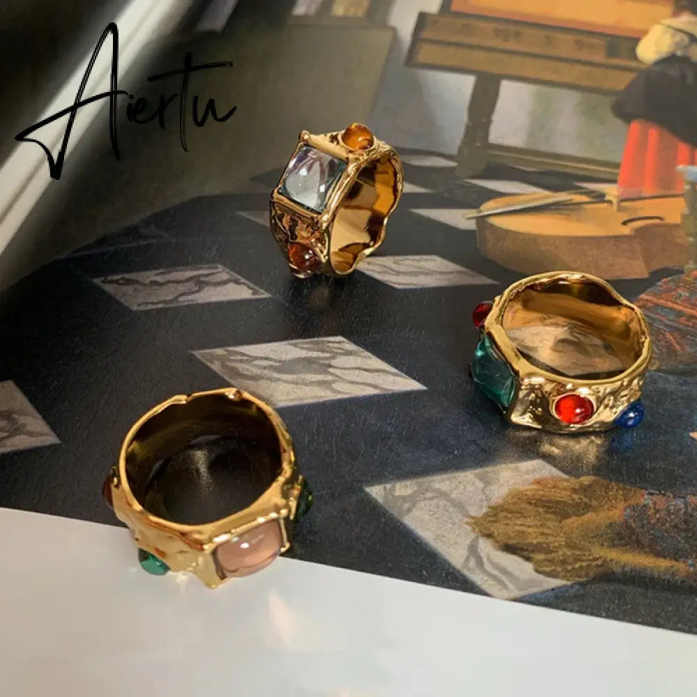 Fashion Female Gorgeous Ring with Shiny Zirconia Simple Style Accessories for Wedding Party Trendy Jewelry Gifts Aiertu